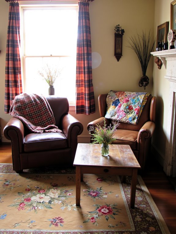 plaids and florals harmony