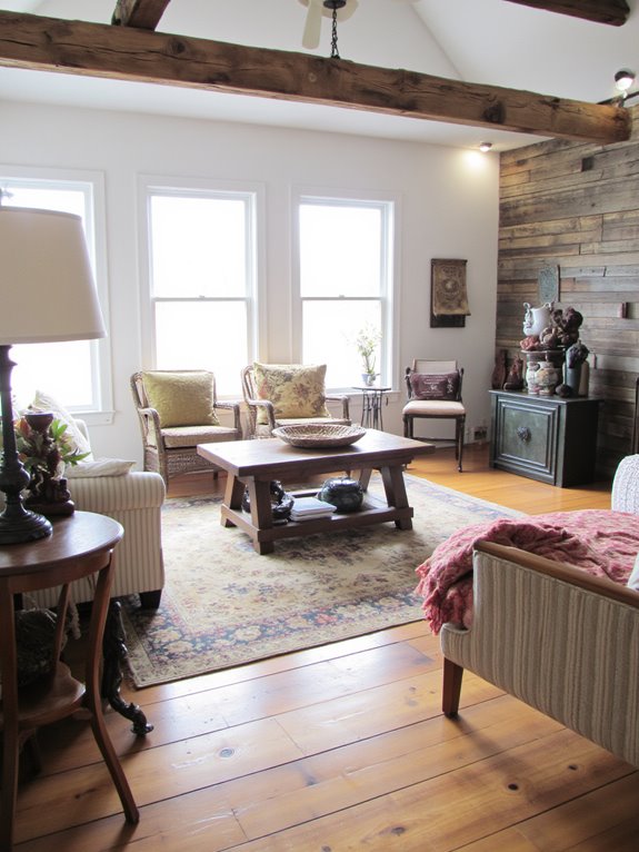 reclaimed wood adds warmth