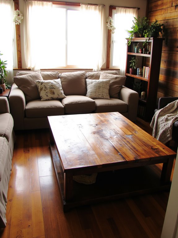 reclaimed wood adds warmth