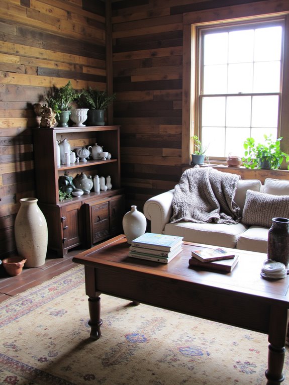 reclaimed wood adds warmth