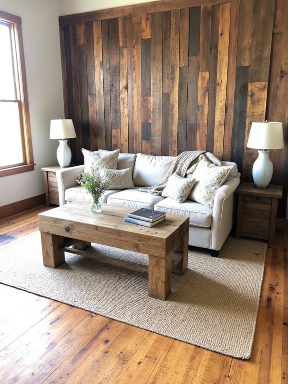 reclaimed wood adds warmth