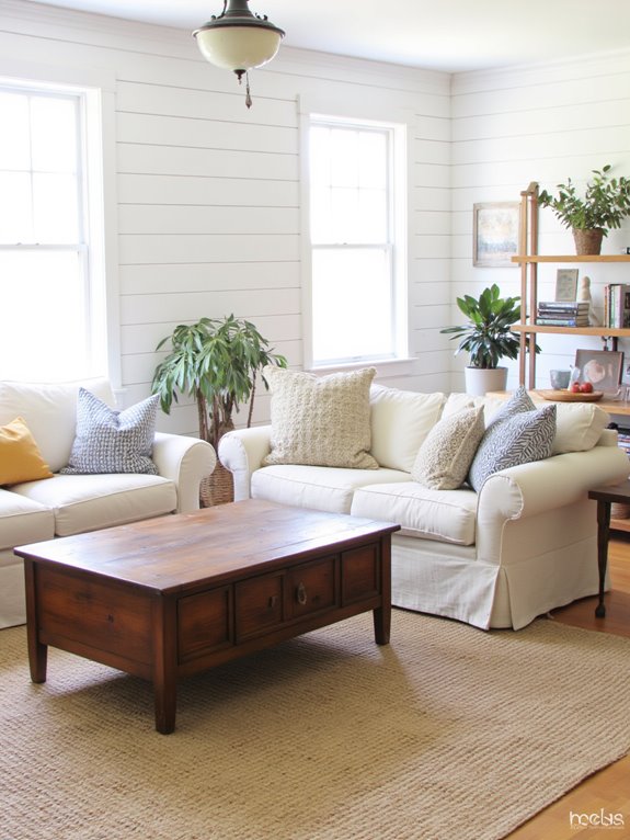 rustic charm with shiplap