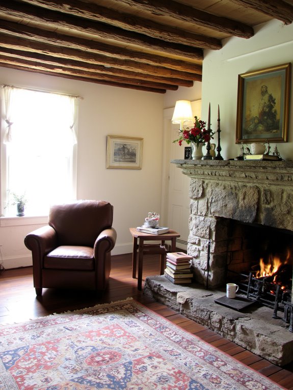 rustic charm with wooden beams