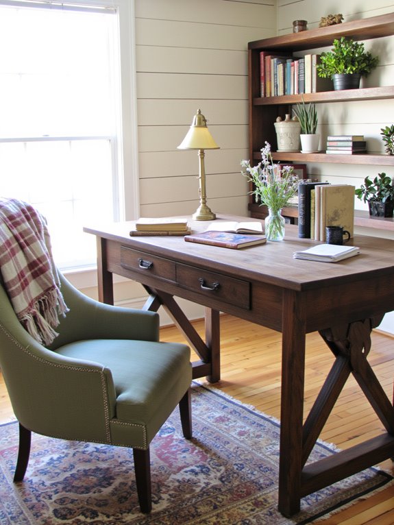 rustic cozy personalized workspace