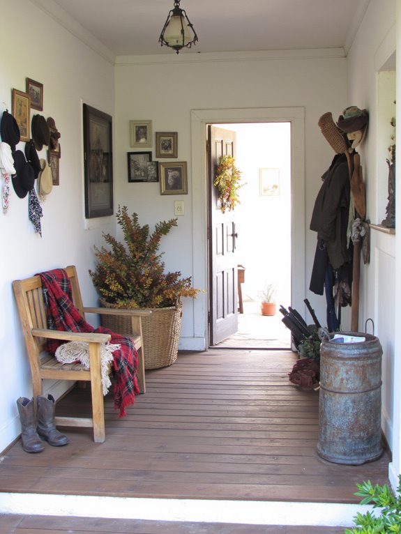 rustic entryway warm welcome
