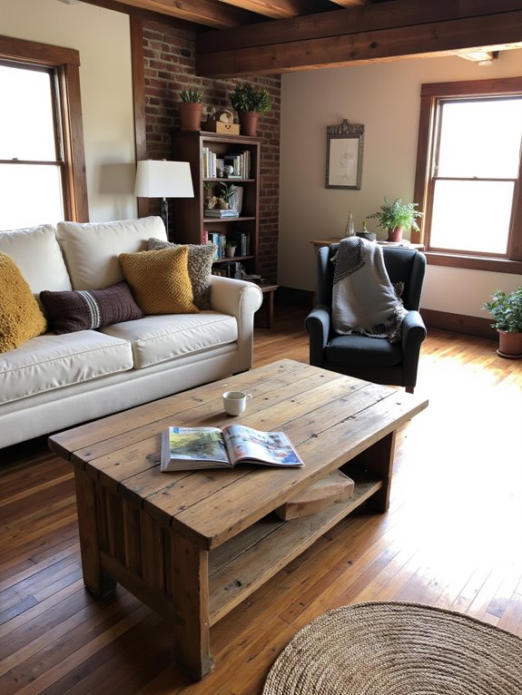 rustic wood creates warmth