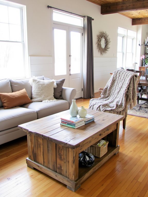 rustic wood enhances warmth