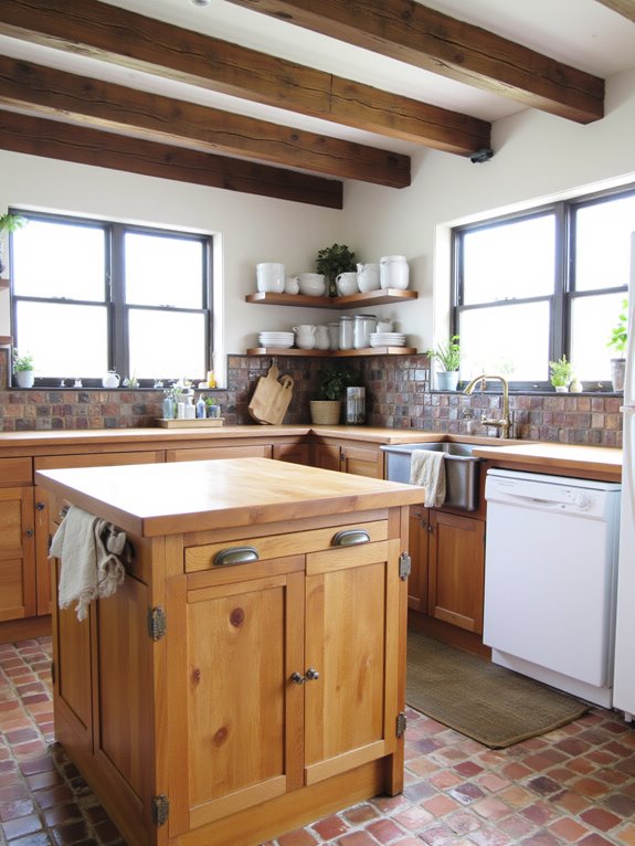 rustic wood kitchen accents