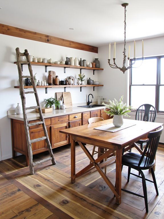 rustic wood kitchen charm