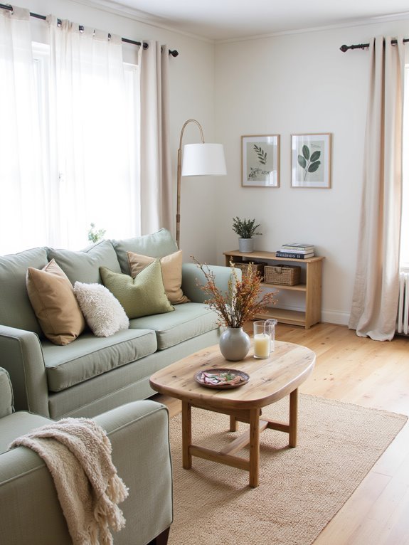 seasonal decor refreshes living room