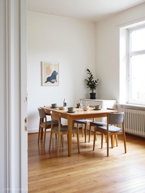 serene minimalist dining room