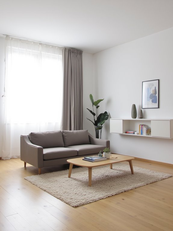 serene minimalist living room