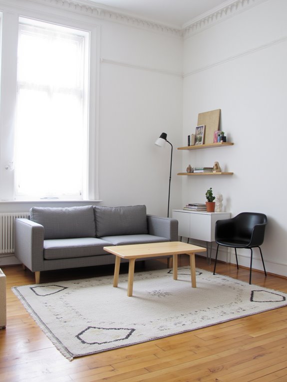 serene minimalist living space