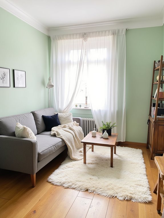 serene pale green tranquility