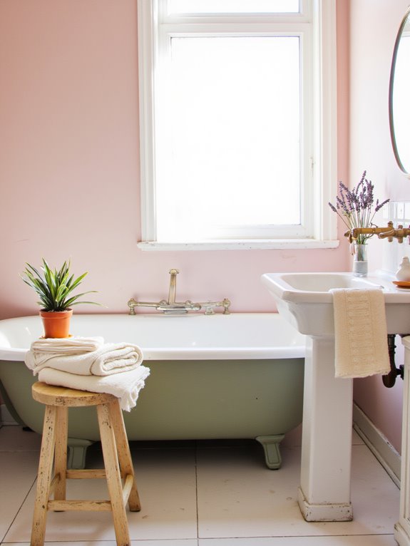 serene pastel bathroom oasis