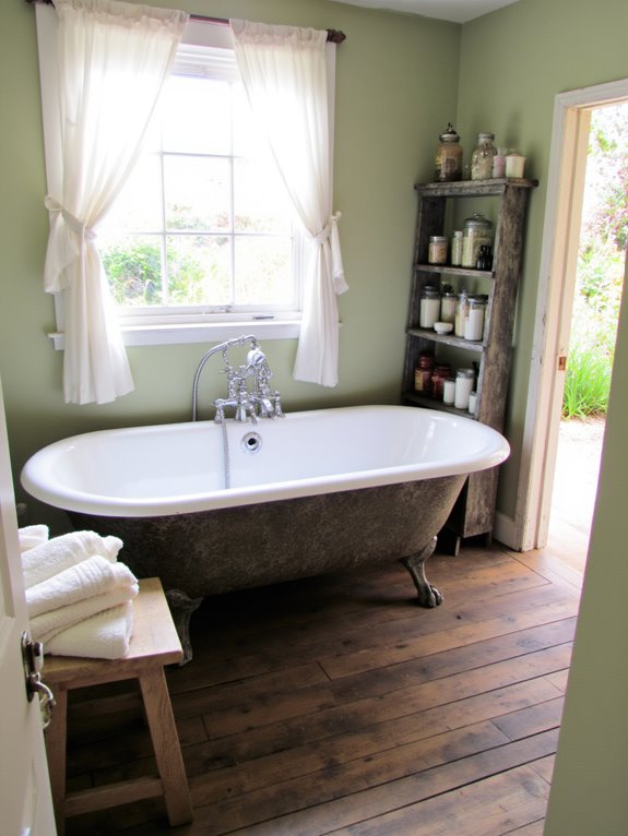 serene rustic bathroom retreat