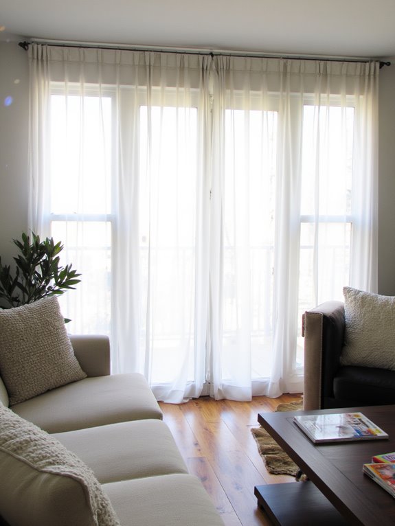 sheer curtains and blinds