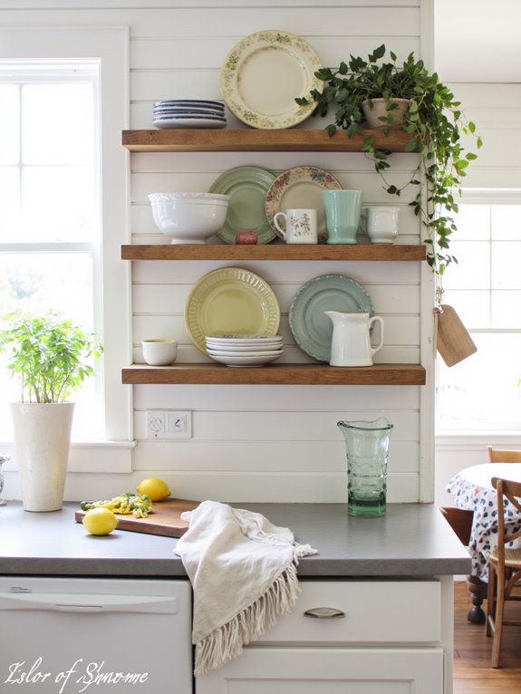 showcase decor and dishware