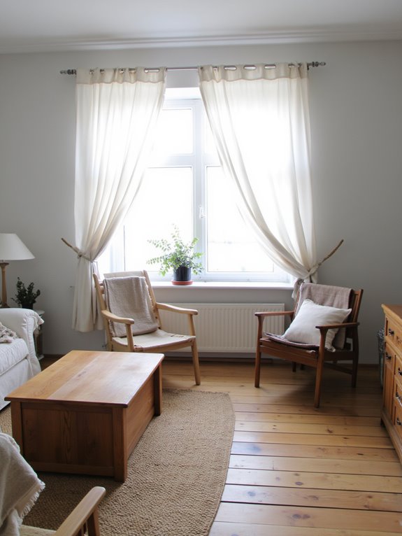 simple airy window treatments