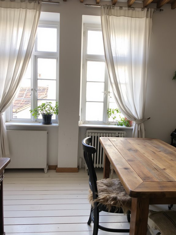 simple airy window treatments