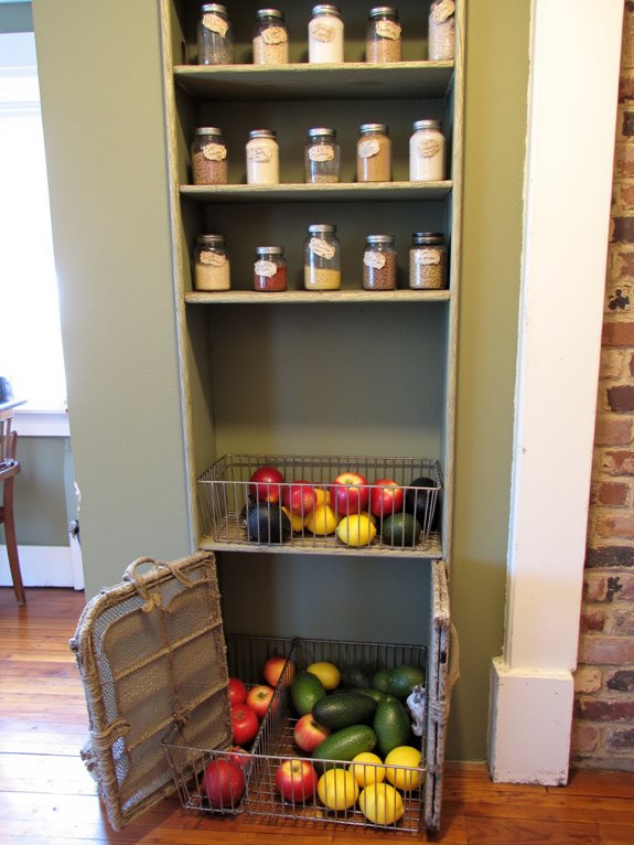 sliding baskets for organization