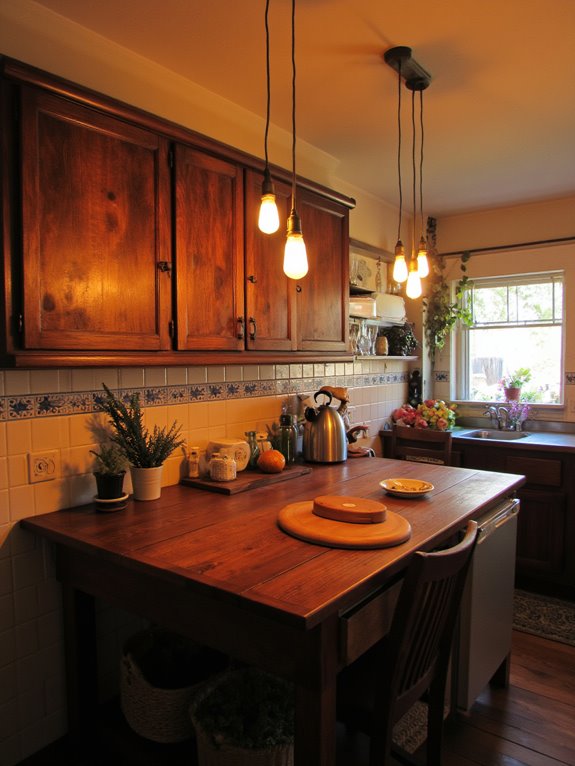 soft inviting kitchen lighting