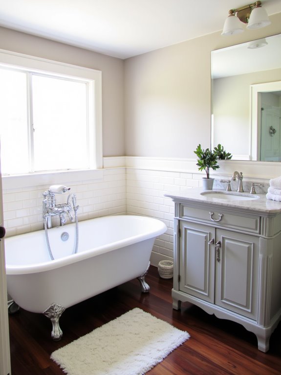 sophisticated bathroom fixture selection