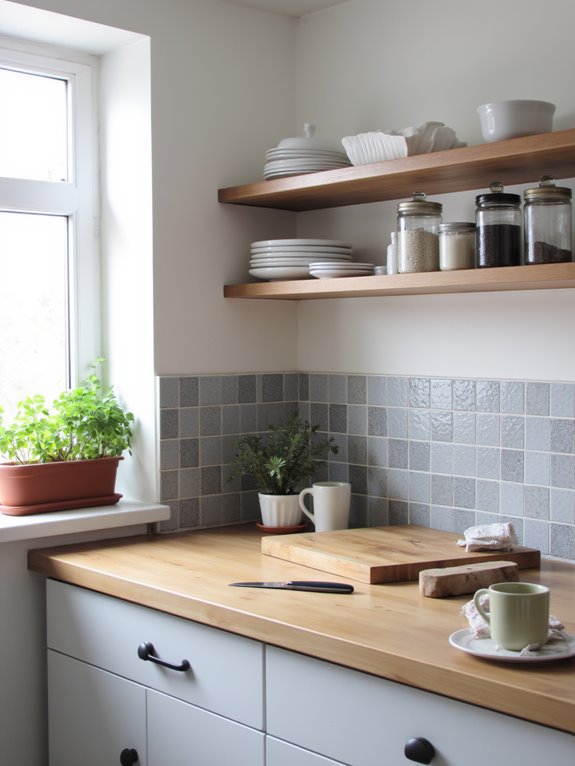stylish easy clean kitchen splashback