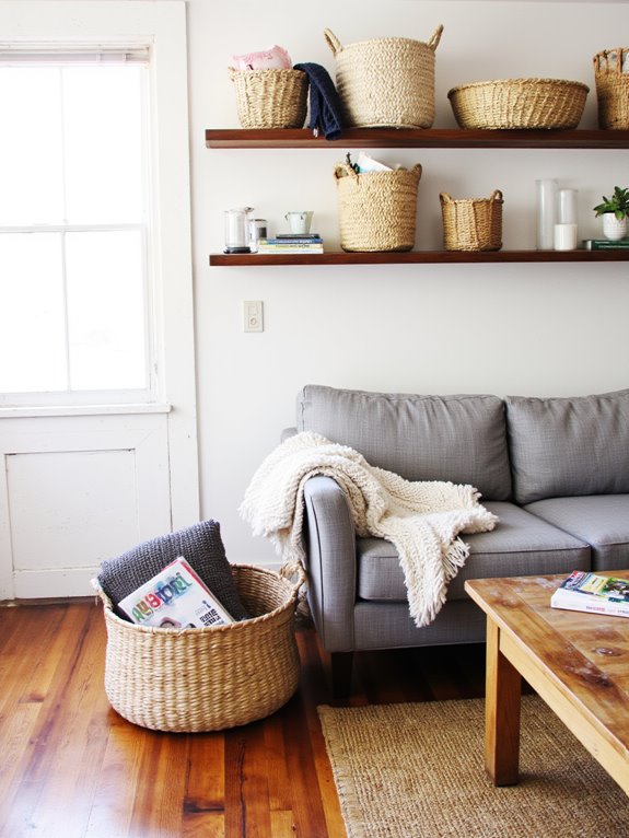 stylish farmhouse storage baskets