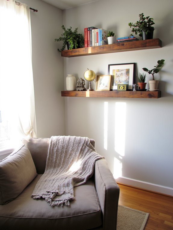 stylish floating shelf storage