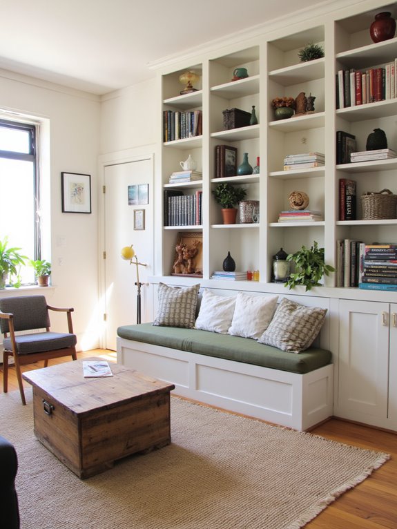 stylish functional built in storage