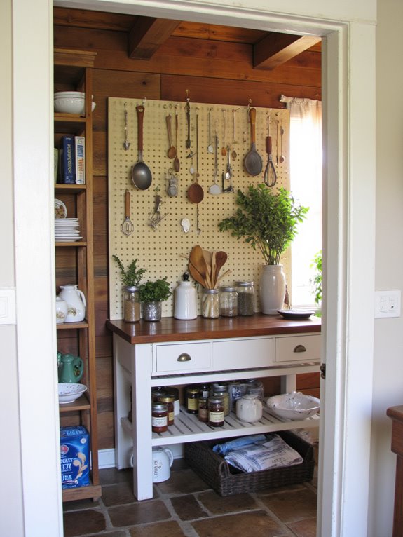 versatile pegboard tool storage
