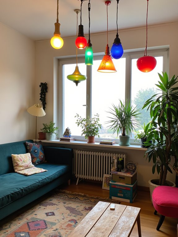 vibrant colored lighting accents