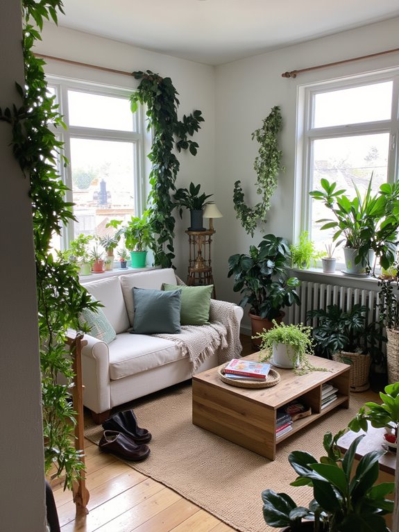 vibrant greenery enhances ambiance