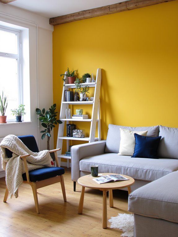 vibrant mustard yellow decor