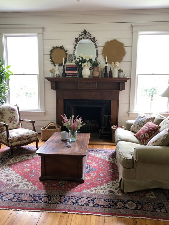 vintage charm enhances farmhouse design