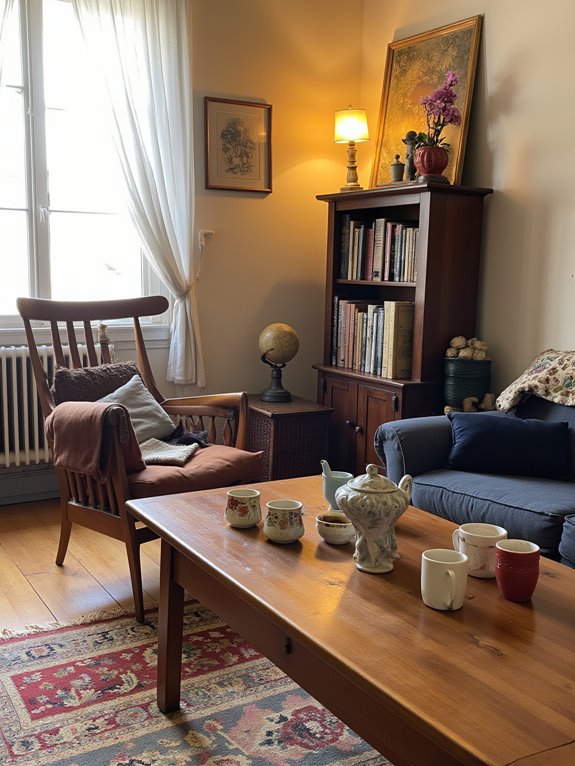 vintage decor adds warmth