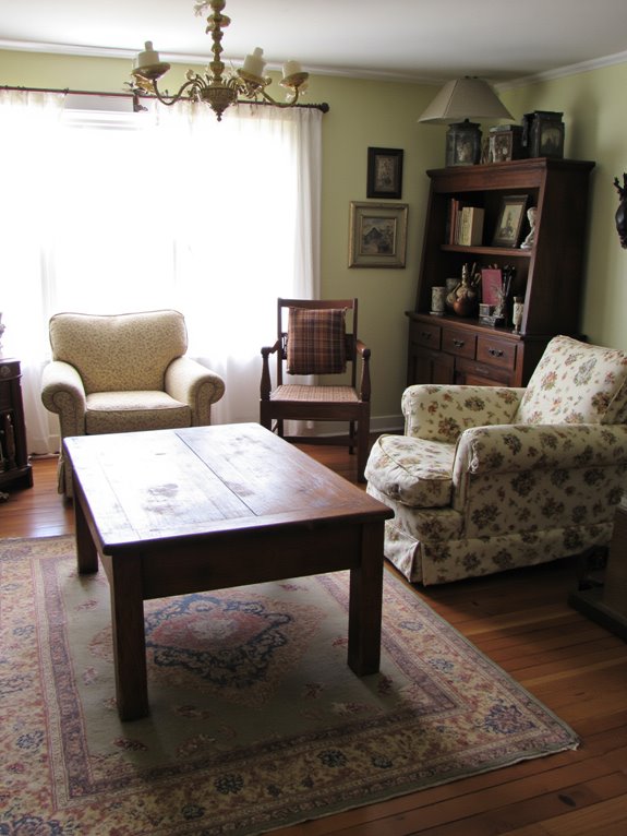 vintage furniture adds charm