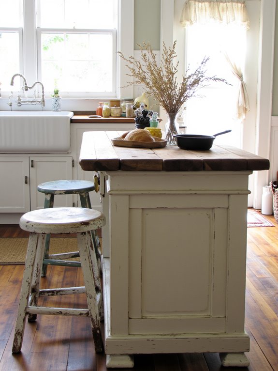 vintage kitchen island charm