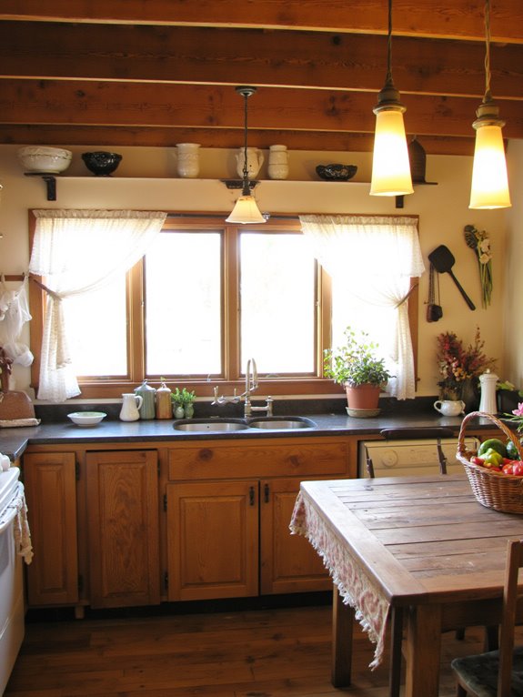 vintage lighting enhances charm