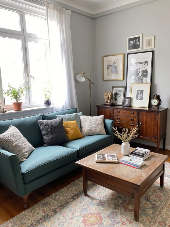 vintage modern decor blend