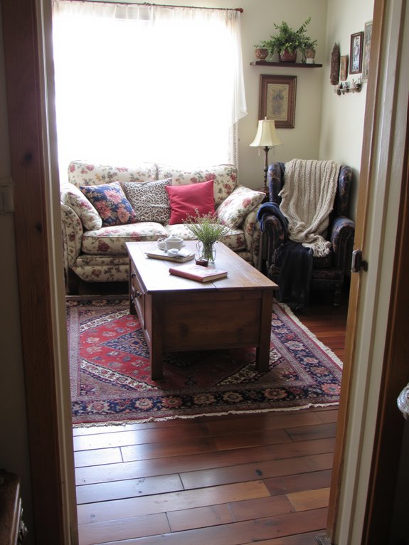 vintage rugs create coziness