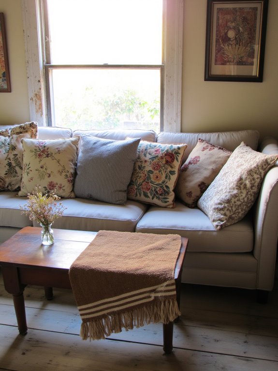 vintage textiles enhance warmth