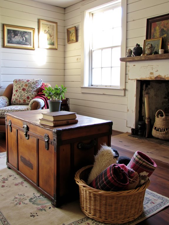 vintage trunks and baskets