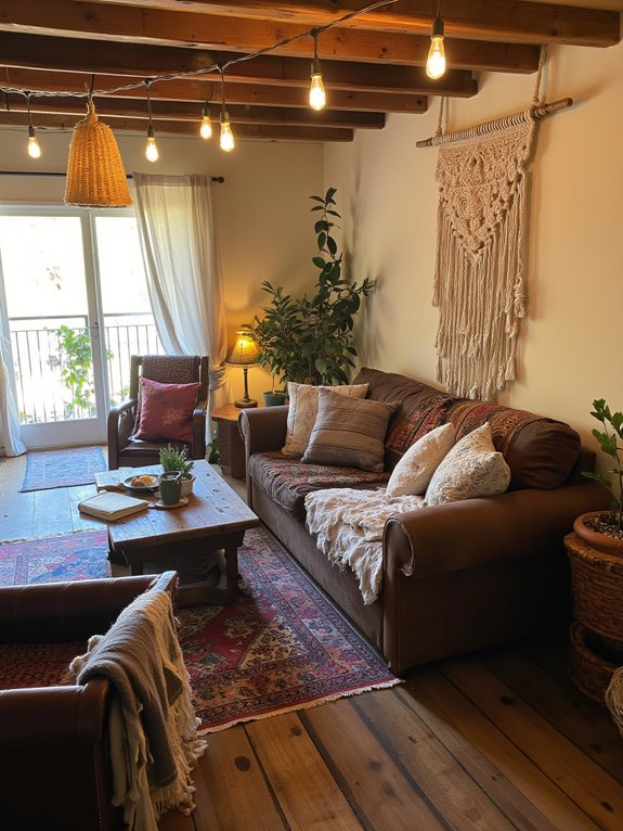 warm lighting for boho