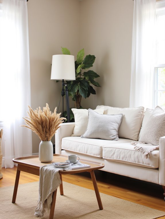 warm tones and organic materials