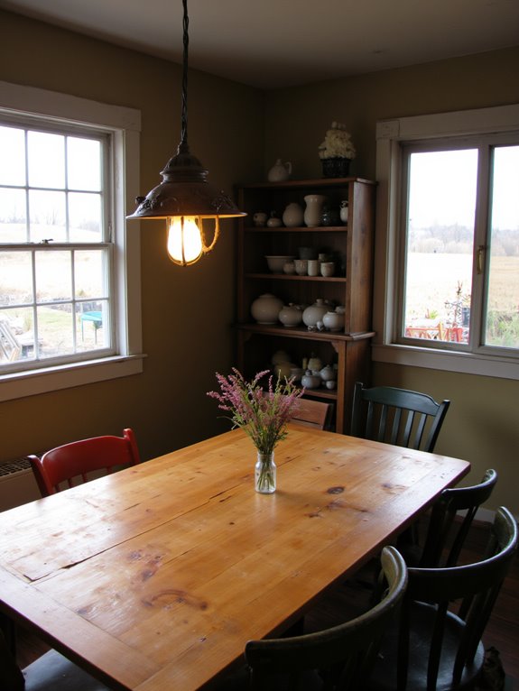 warm vintage farmhouse lighting