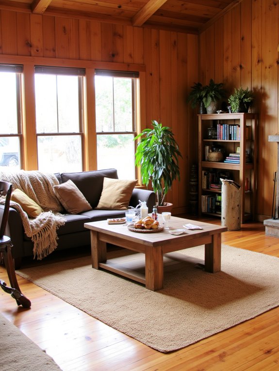 warm woods enhance coziness