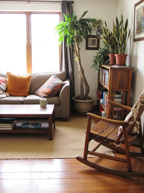 warmth through wooden decor