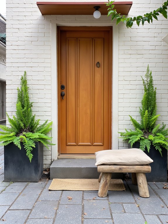 welcoming natural entryway design